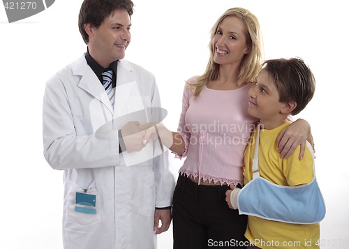 Image of Thanking doctor