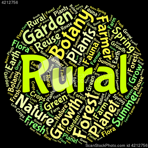 Image of Rural Word Means Non Urban And Agrarian