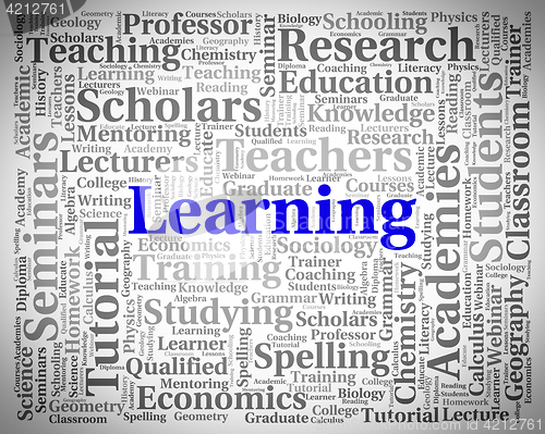 Image of Learning Word Represents Tutoring College And Educating