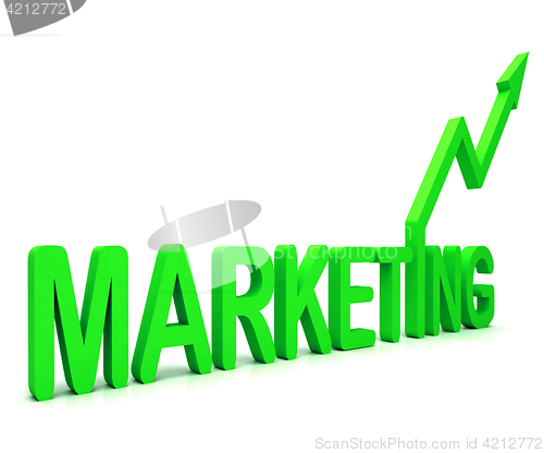 Image of Green Marketing Word Means Promotion Sales And Advertising