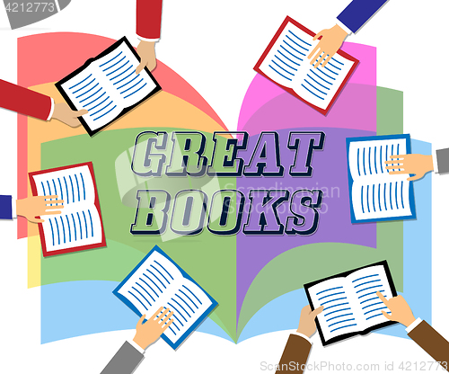 Image of Great Books Indicates Agreeable Like And Wonderful