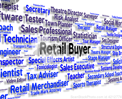 Image of Retail Buyer Means Career Marketing And Position