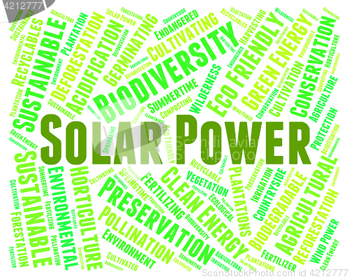 Image of Solar Power Shows Energy Source And Electricity