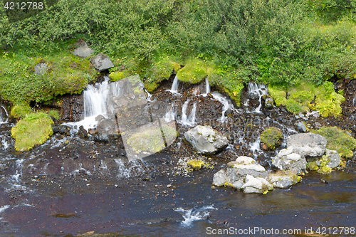 Image of Hraunfossar waterfalls in Iceland