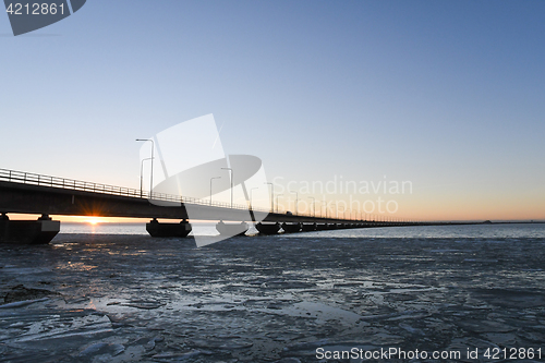 Image of Ice floe by the bridge