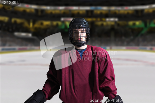 Image of hockey player portrait