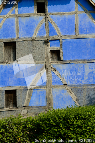 Image of Half timbered house details at the ecomusee in Alsace