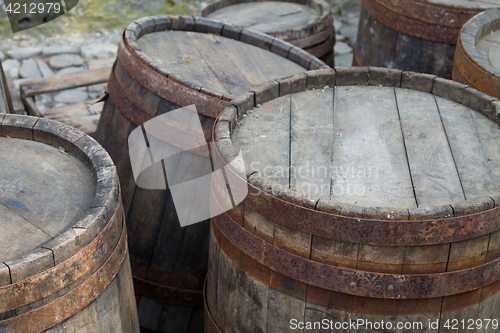 Image of Old barrels at the ecomusee in Alsace