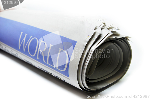 Image of Newspaper with the headline world news