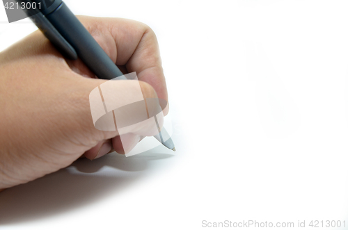 Image of Hand writing isolated