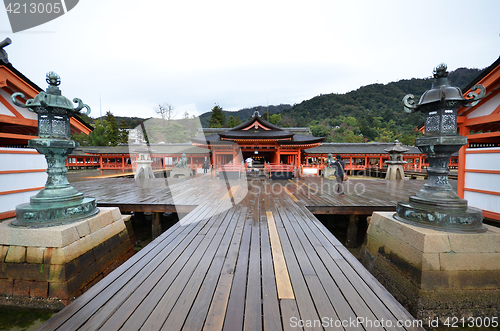 Image of Scenic view of floating Itsukushima Shrine