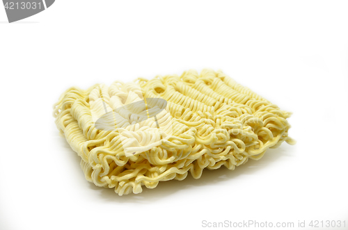 Image of Instant noodles on white background