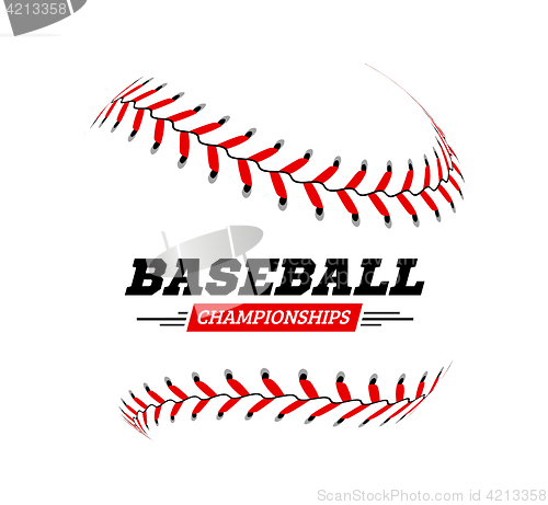 Image of Baseball ball on white background.