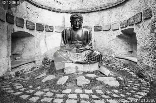 Image of Meditating Japanese Buddha Statue