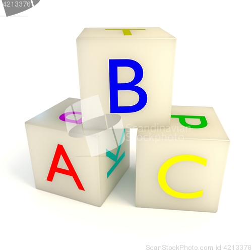 Image of ABC Blocks on white background