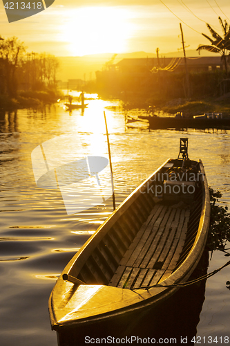 Image of Inle Lake sunset , Myanmar.