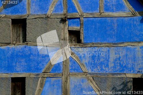Image of Half timbered house details at the ecomusee in Alsace