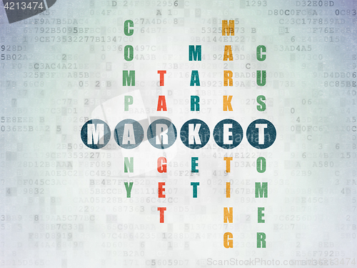 Image of Marketing concept: Market in Crossword Puzzle