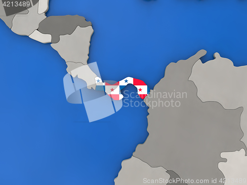 Image of Panama on globe