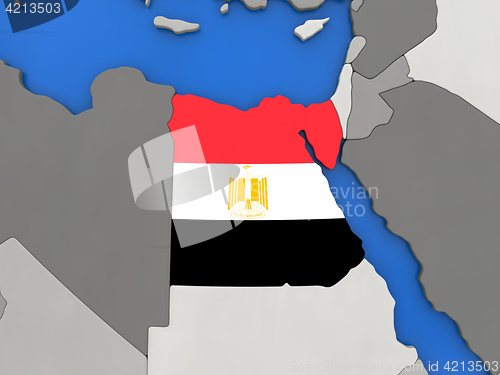 Image of Egypt on globe