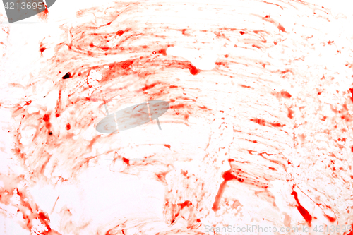 Image of blood on white