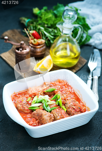 Image of meat balls with sauce