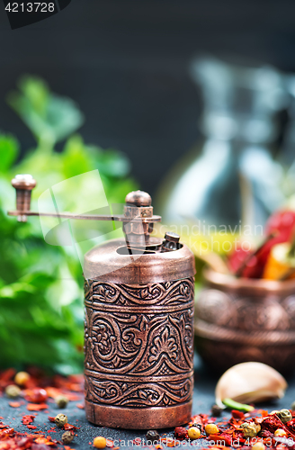 Image of spice and oil