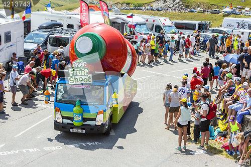 Image of Teisseire Vehicle in Alps - Tour de France 2015