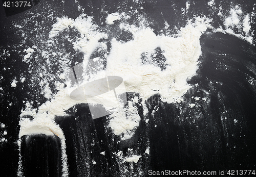 Image of powder on black