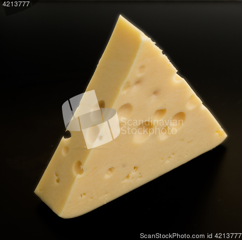 Image of cheese on black