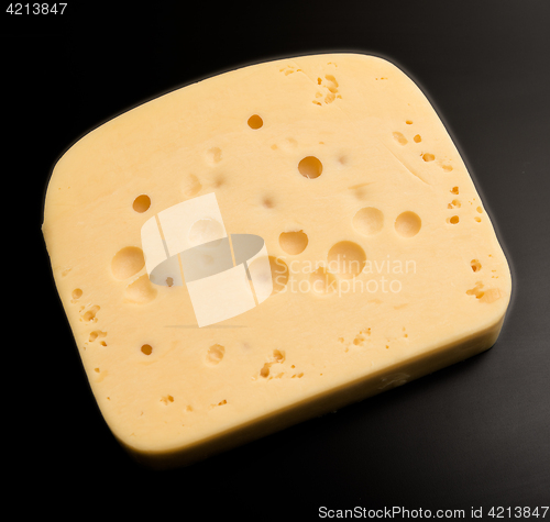 Image of cheese on black