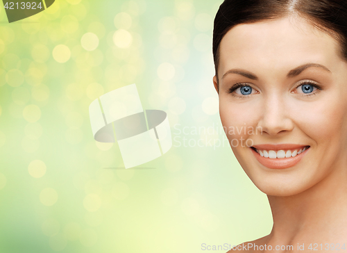 Image of close up of beautiful young woman face