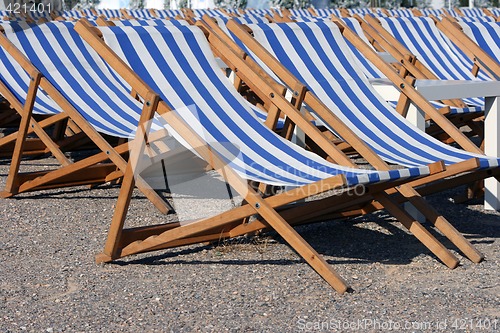 Image of chaise longues closeup