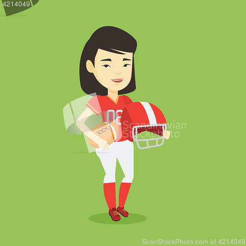 Image of Rugby player vector illustration.