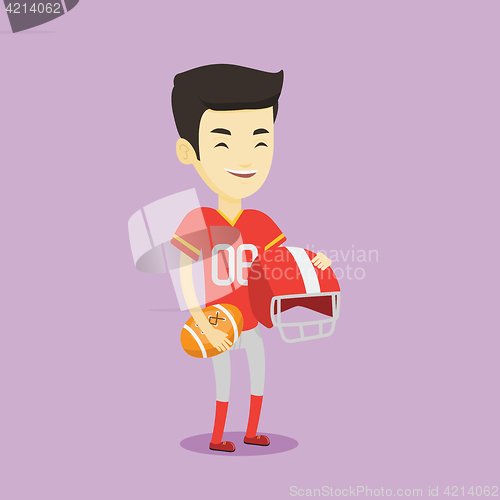 Image of Rugby player vector illustration.