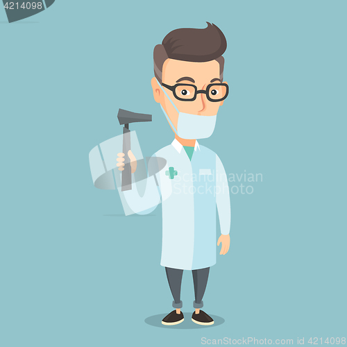 Image of Ear nose throat doctor vector illustration.