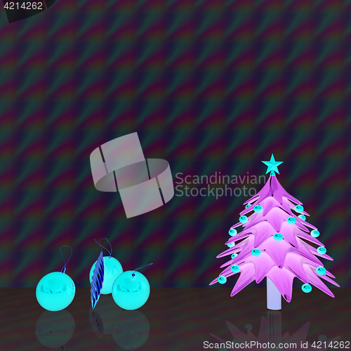 Image of Christmas tree. 3d illustration