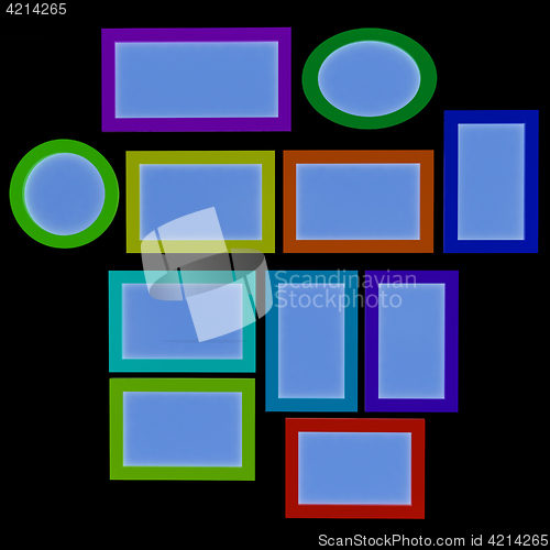 Image of Abstract frames. Conceptual design. 3D illustration
