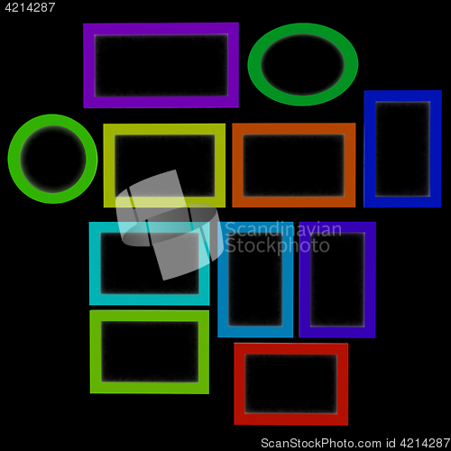 Image of Abstract frames. Conceptual design. 3D illustration