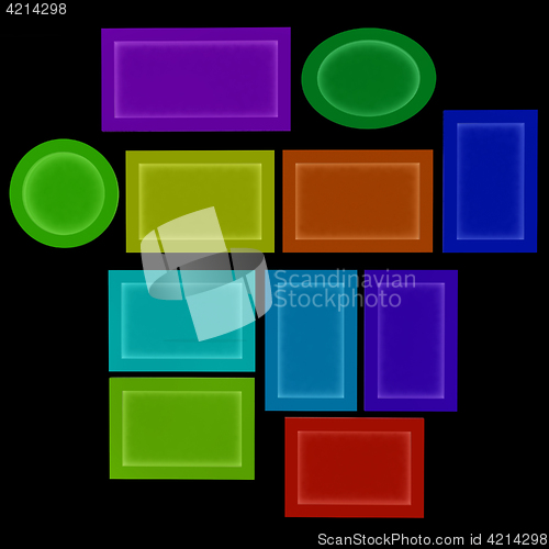 Image of Abstract frames. Conceptual design. 3D illustration