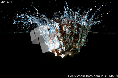 Image of Water splash with puzzle effect