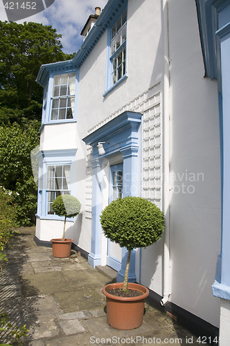 Image of Blue and White house