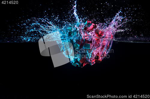 Image of Water splash with puzzle effect