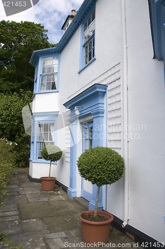 Image of Blue and White house