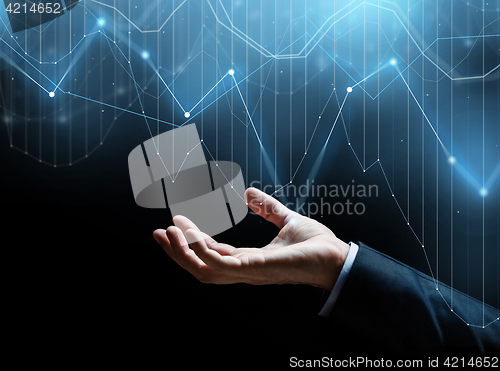 Image of close up of businessman hand