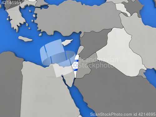 Image of Israel on globe