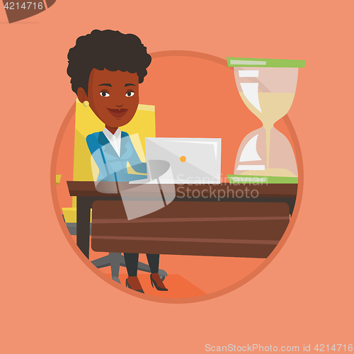 Image of Business woman working in office.