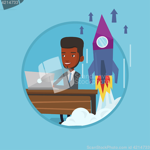 Image of Successful business start up vector illustration.