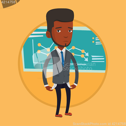 Image of Bancrupt business man vector illustration.