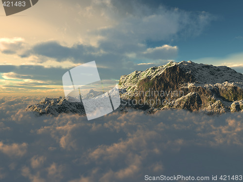 Image of Above the sky and mountains